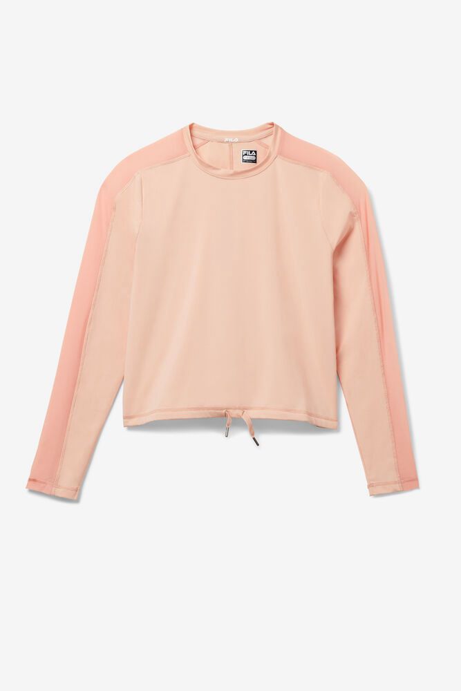 Fila T-Shirt Gym Queen Long Sleeve Top Womens Rose - India IML-047835